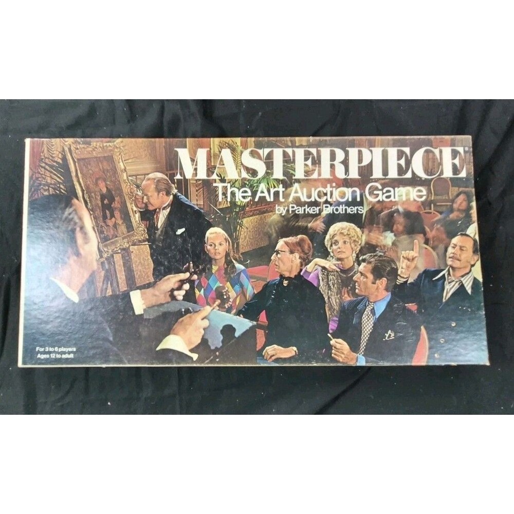 Vtg 1970 Parker Brothers Masterpiece Art Auction Board Game Complete